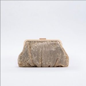 ZARA Rhinestone Embellished Sparkly Crossbody Bag